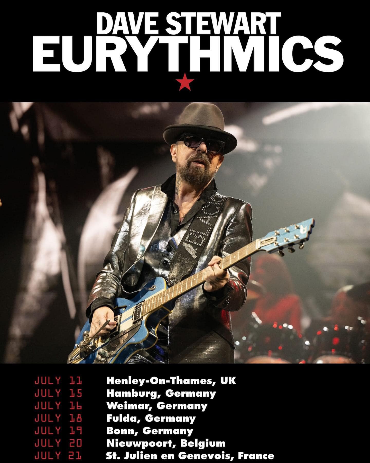 Dave Stewart & Eurythmics Songbook Europe Summer Tour 2024